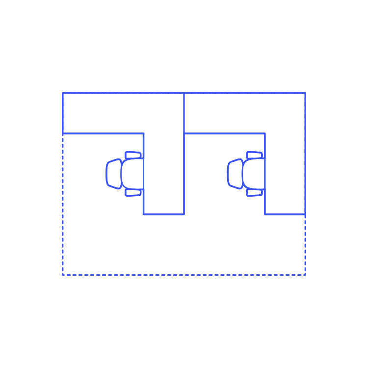 Layouts Private Offices Shared L Shape Wall Vinyl Cutting Svg File Free Vectors